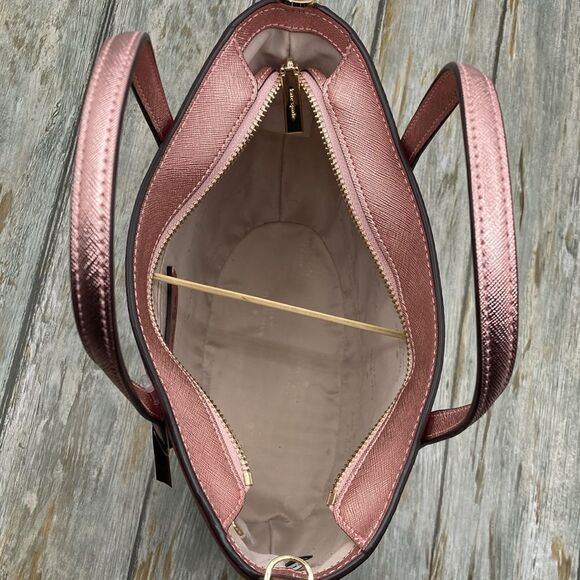 KATE SPADE ♠️ Pink Glimmer Satchel Crossbody Bag Purse Tote - Picture 8 of 14